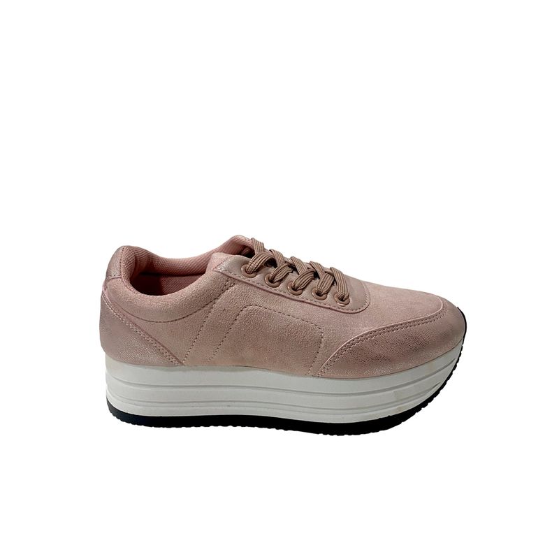 TODOPIEL - Zapatilla Gamuza Ecológica ZAY75 Rosa