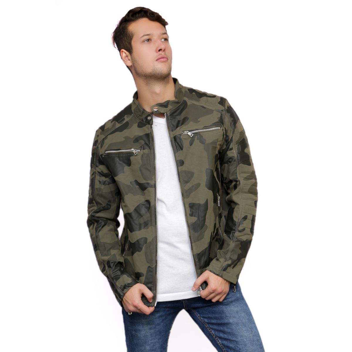 TODOPIEL - Chaqueta de Ecocuero Hombre Verde Todopiel