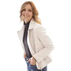 TODOPIEL - Chaqueta de Ecocuero Mujer Blanco