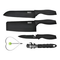 Set De Cuchillos de Cocina 5piezas color Negro 5 en 1
