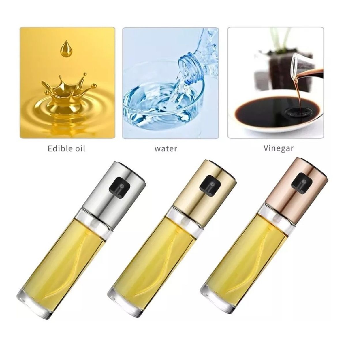 GENERICO - Spray Rociador Pulverizador Dispensador Aceite Vinagre Gold