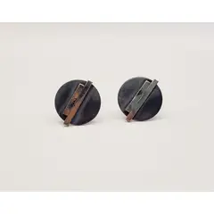 NOT JUST - Aros Pendientes Plata envejecida