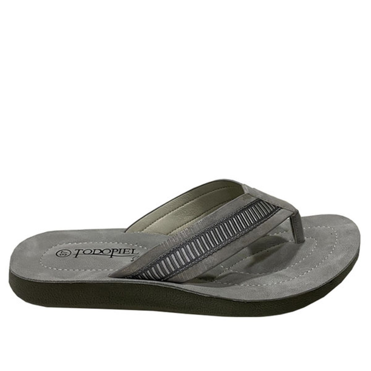 TODOPIEL - Sandalia Mujer Plateado Todopiel