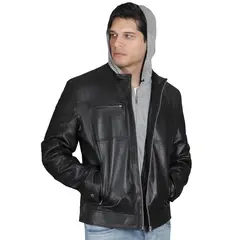 TODOPIEL - Chaqueta de Cuero Hombre Negro