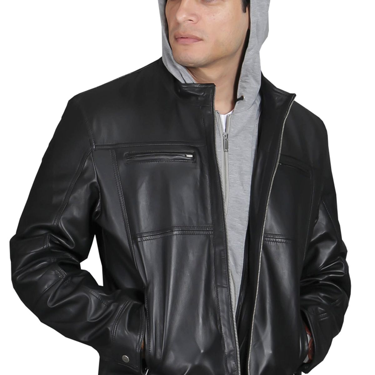 TODOPIEL - Chaqueta de Cuero Hombre Negro Todopiel