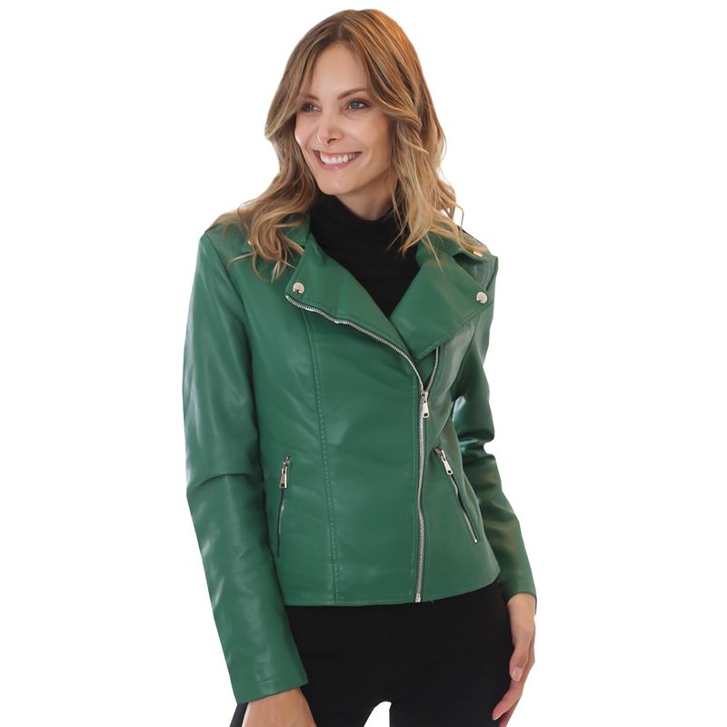 TODOPIEL - Chaqueta de Ecocuero Mujer Verde Todopiel