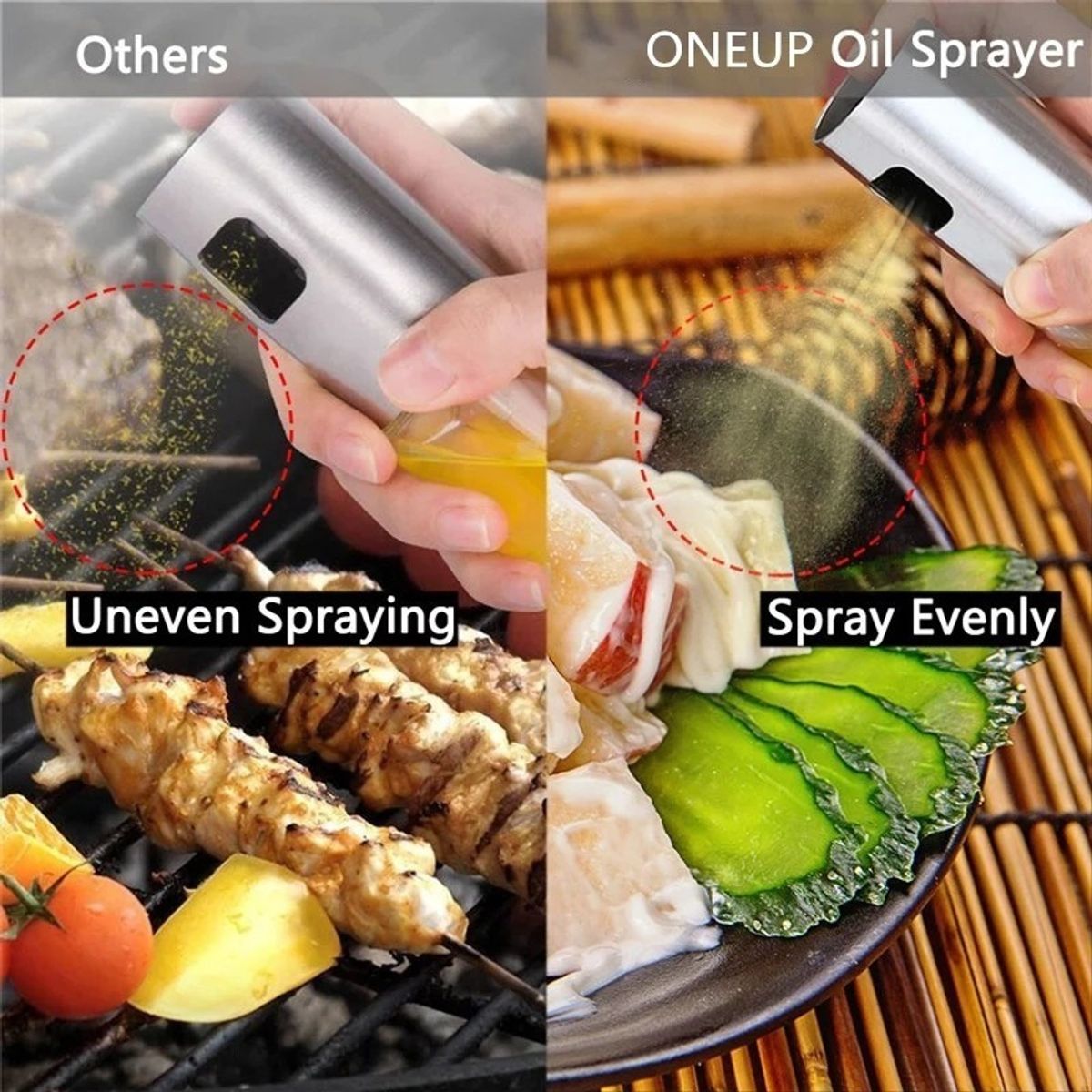 GENERICO - Spray Rociador Pulverizador Dispensador Aceite Vinagre Silver