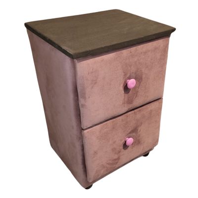 Imagen 2 del producto Veladores Doble Cajón Palo Rosa Felpa Muebles Rimar