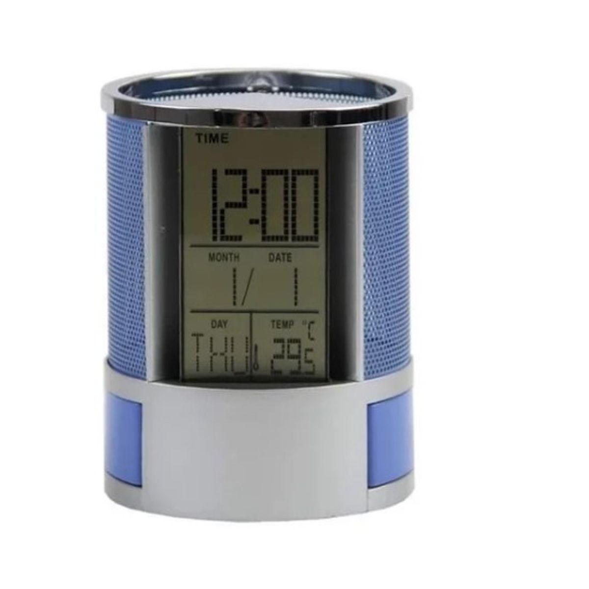 OFERTABKN - Organizador Bolígrafo Portalápices Reloj Alarma Pantalla Lcd
