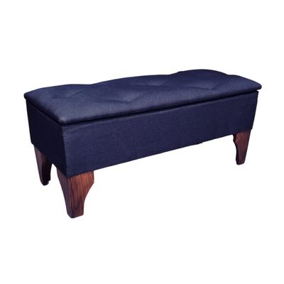 Imagen 2 del producto Banqueta Baúl Botone Negro Lino Muebles Rimar