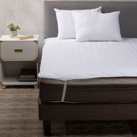 Pack 2 Almohadas Blanca + Cubrecolchon Blanco 2 Plazas
