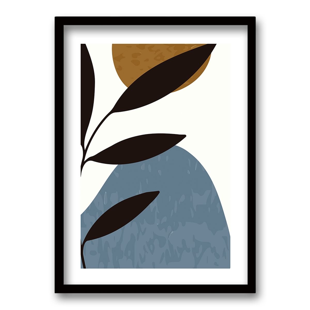 RETELA - Cuadro Black Rama II - Negro - 70x50 cm