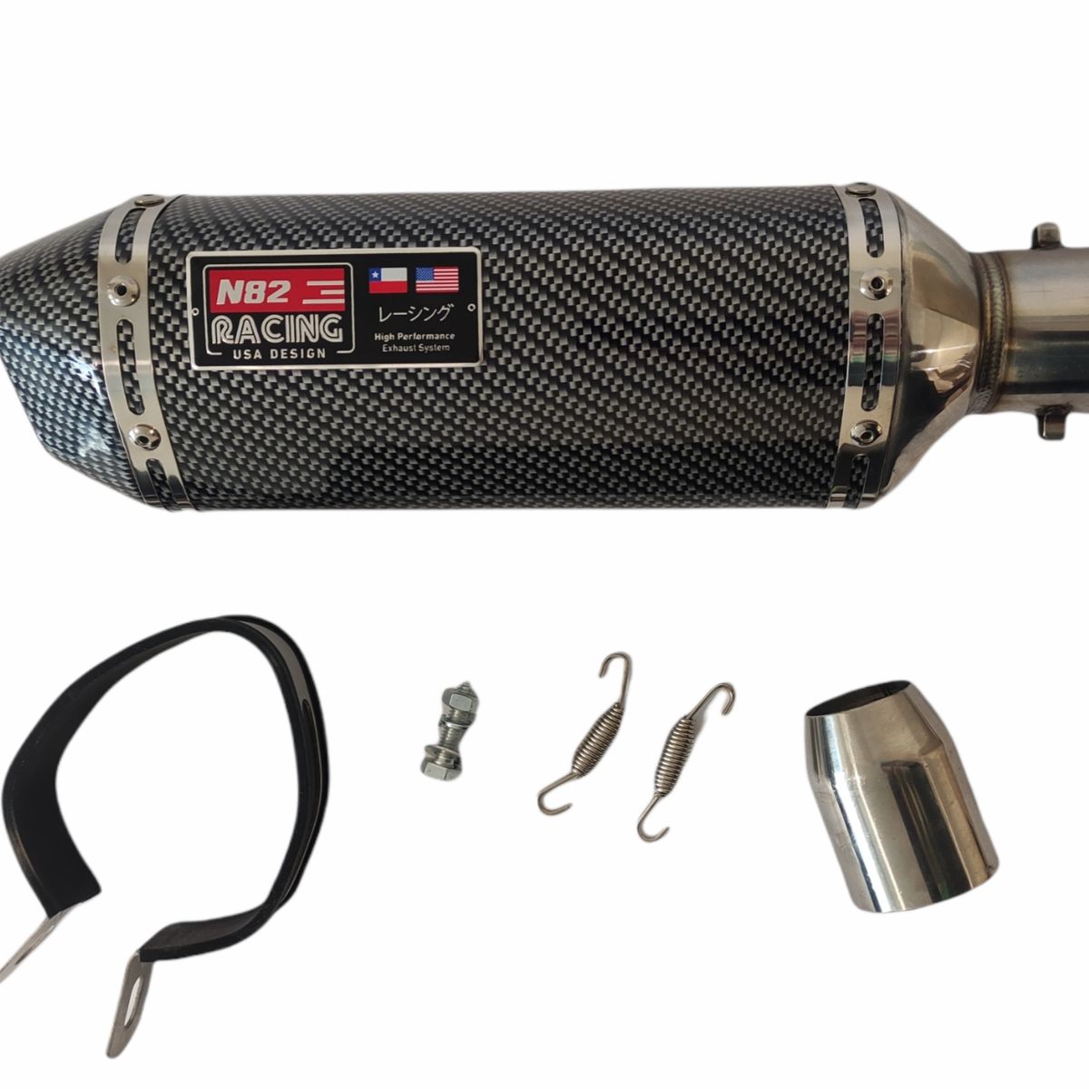 GENERICO - TUBO ESCAPE MOTO CARBONO N82RACING