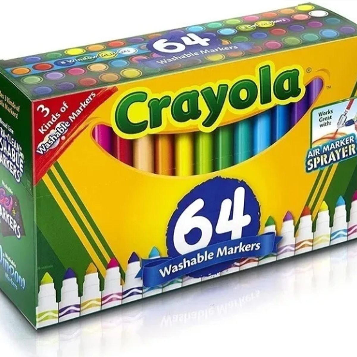 CRAYOLA - Marcadores Lavables Washable Markers 64 Colores Crayola