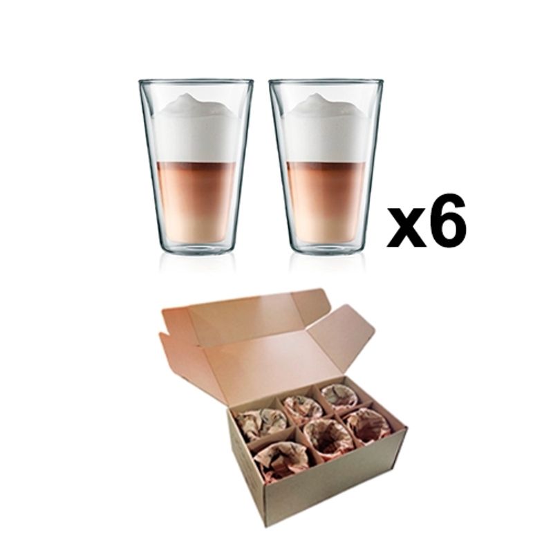 QDIGITAL - Set 6 Vasos Doble Pared 200ml