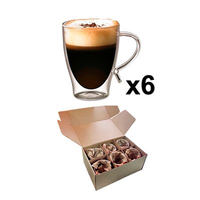 Qdigital Set 6 Tazas De Café Doble Pared 300Ml