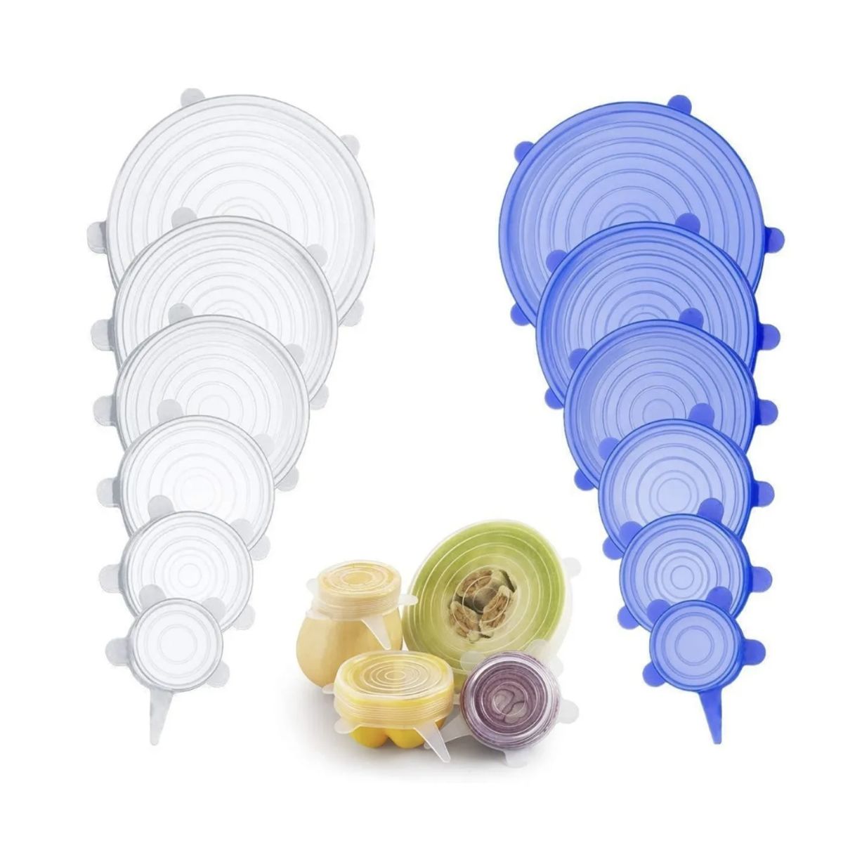 GENERICO - 6 Tapas De Silicona Estiradas Tapas De Ahorro De Alimentos
