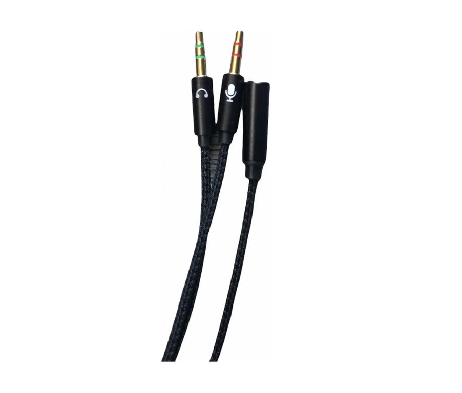 GENERICO Splitter Adaptador Jack 35mm Divisor De Audio Microfono Pc