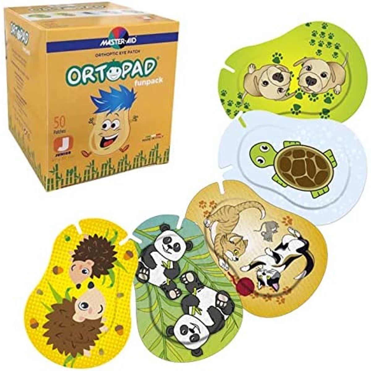GENERICO - PARCHE OCULAR ORTOPAD TAMAÑO JUNIOR MODELO FUNPACK CAJA 50 UNIDADES