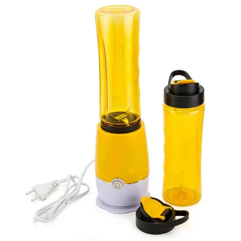 GENERICO - Licuadora Juguera Batidora 2 Vasos Shake N Take Portatil Amarillo