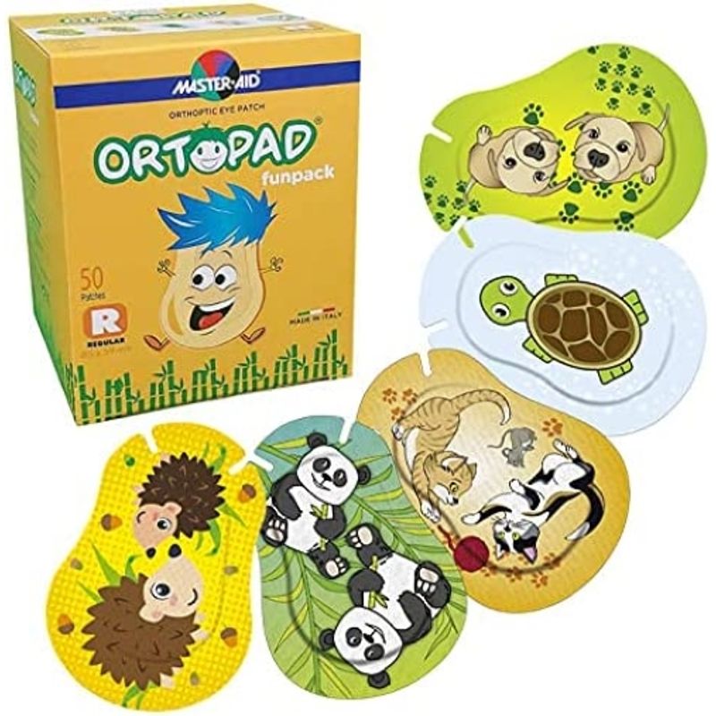 GENERICO - PARCHE OCULAR ORTOPAD TAMAÑO REGULAR MODELO FUNPACK CAJA 50 UNIDADES