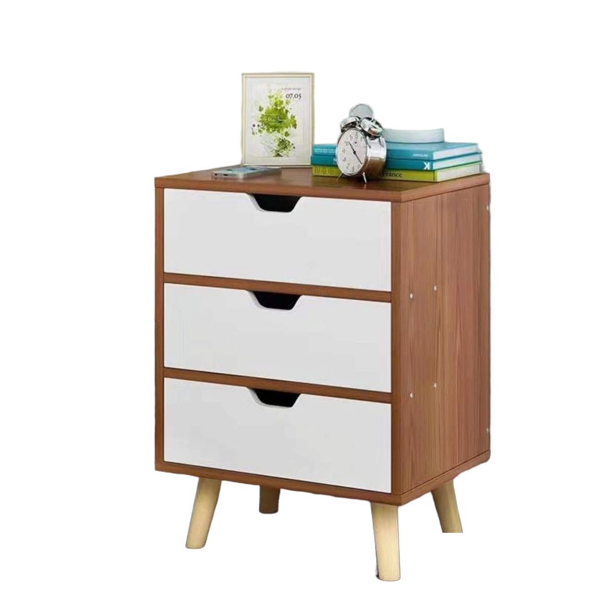 GENERICO - velador tifany marron con blanco