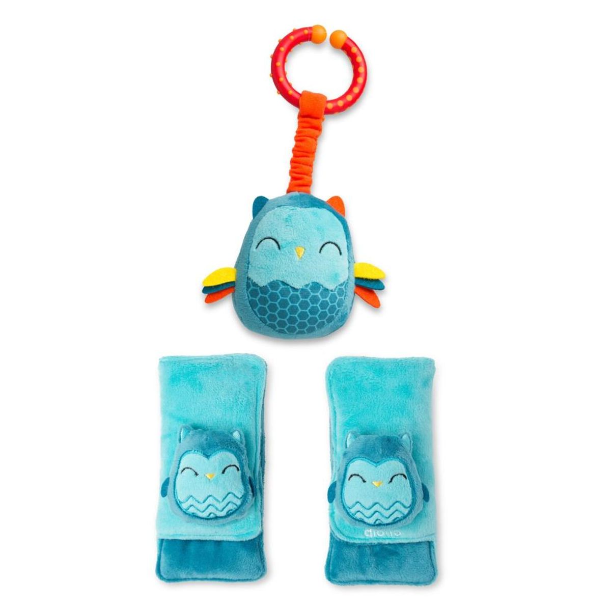 DIONO - Almohadilla para Arnés con Juguete Multisensorial Diono Baby - Oso