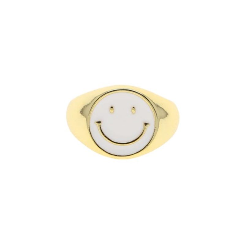 GENERICO - Anillo SMILE Baño de Oro 18K