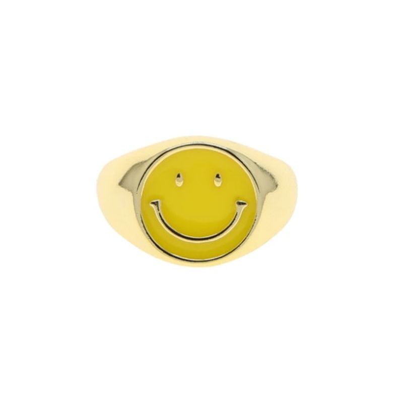 GENERICO - Anillo SMILE Baño de Oro 18K
