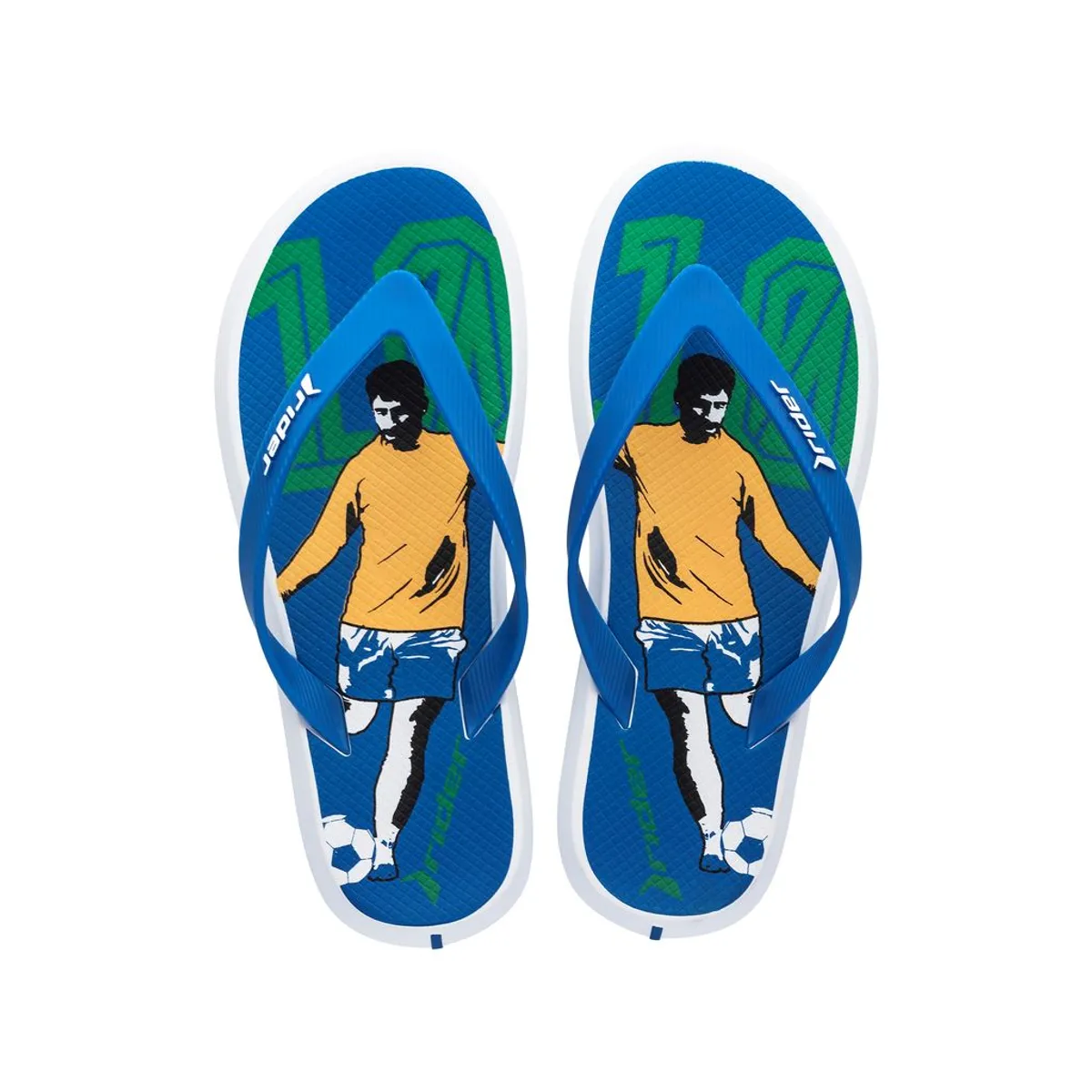 RIDER - Sandalia Hombre Blanco/Azul  Mundial 10 Rider