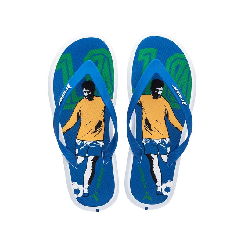 RIDER - Sandalia Hombre Blanco/Azul  Mundial 10 Rider