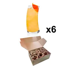 QDIGITAL - Set 6 Vasos Curvos Altos 520ml