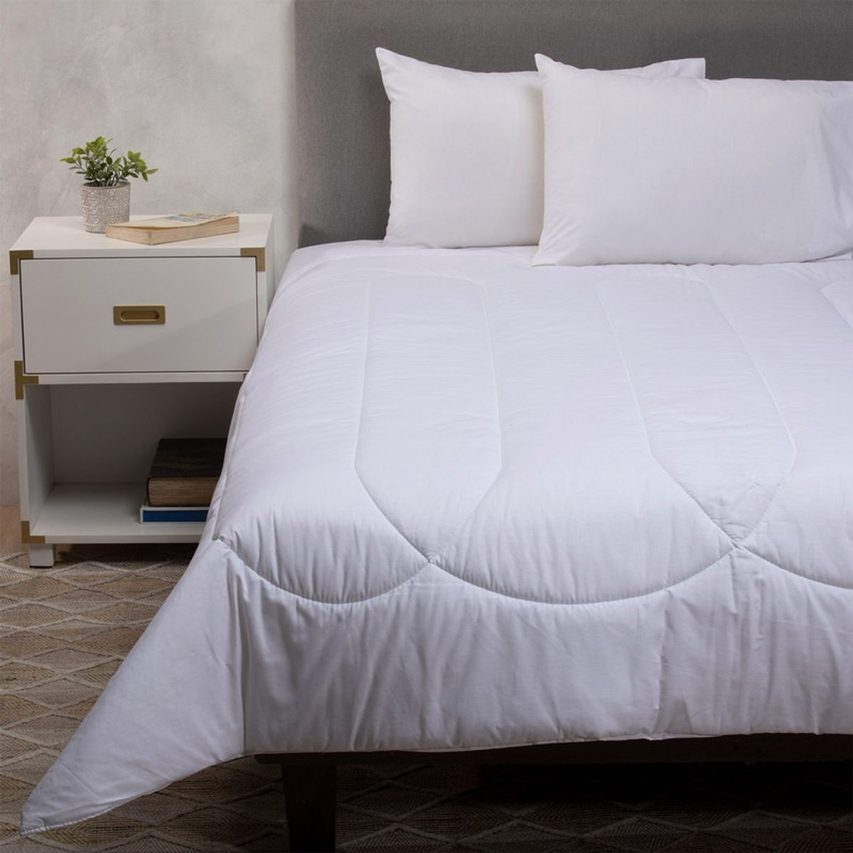 ARTHOME - Plumon Blanco 2 Plazas + Pack Almohadas Blanca Arthome