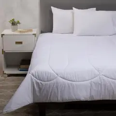 ARTHOME - Plumon Blanco 2 Plazas + Pack Almohadas Blanca