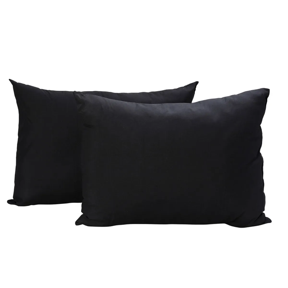 ARTHOME - Plumon Negro Gris 2 Plazas + Pack Almohadas Negra Arthome