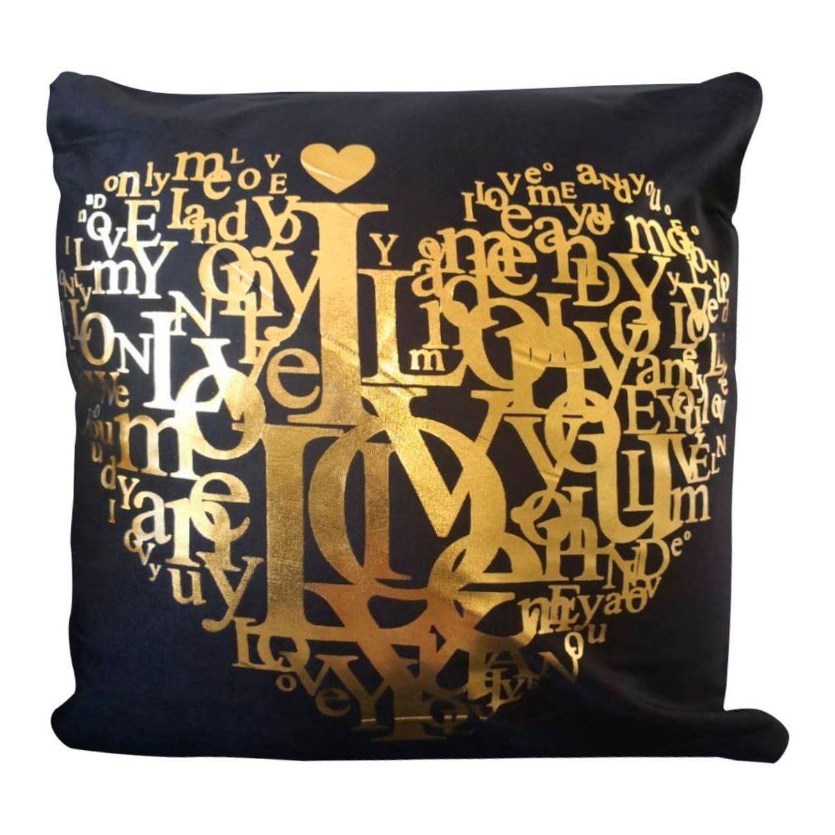 GENERICO - Funda Para Cojin Nordicas - Negra - Corazón 07