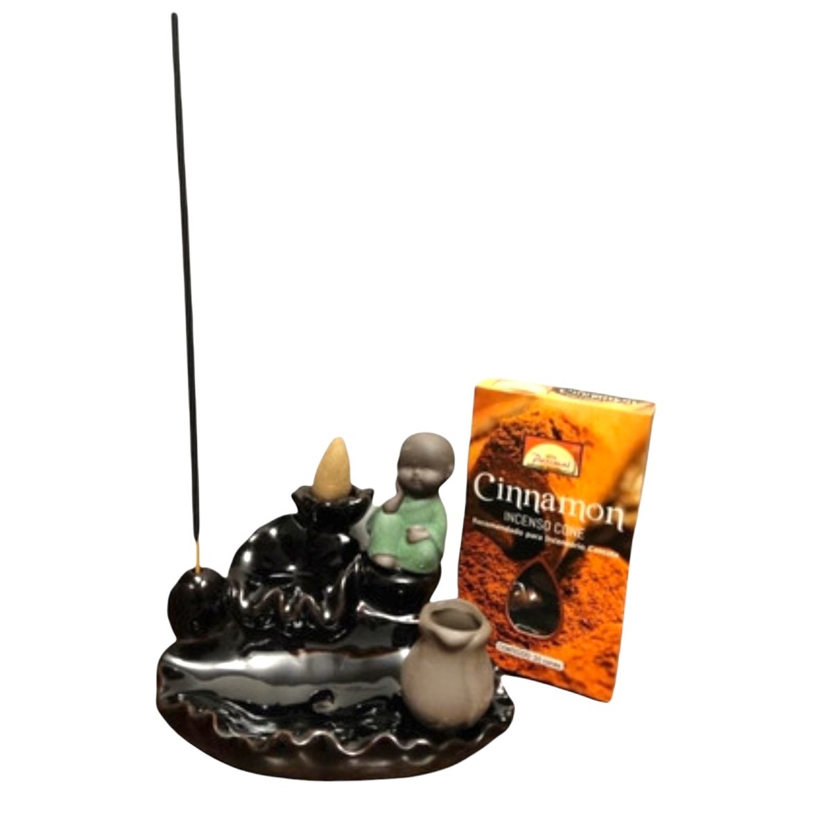 GENERICO - Cascada de humo monje budista con incienso