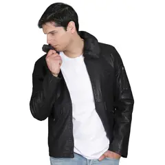 TODOPIEL - Chaqueta de Ecocuero Hombre Negro