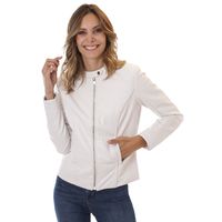 Chaqueta de Ecocuero Mujer Blanco Todopiel.