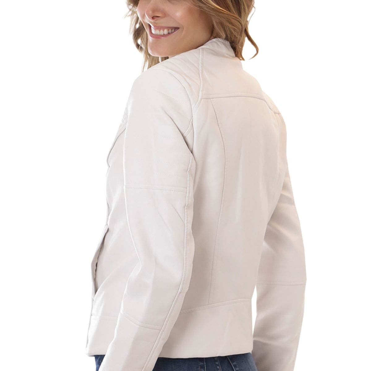 TODOPIEL - Chaqueta de Ecocuero Mujer Blanco Todopiel.
