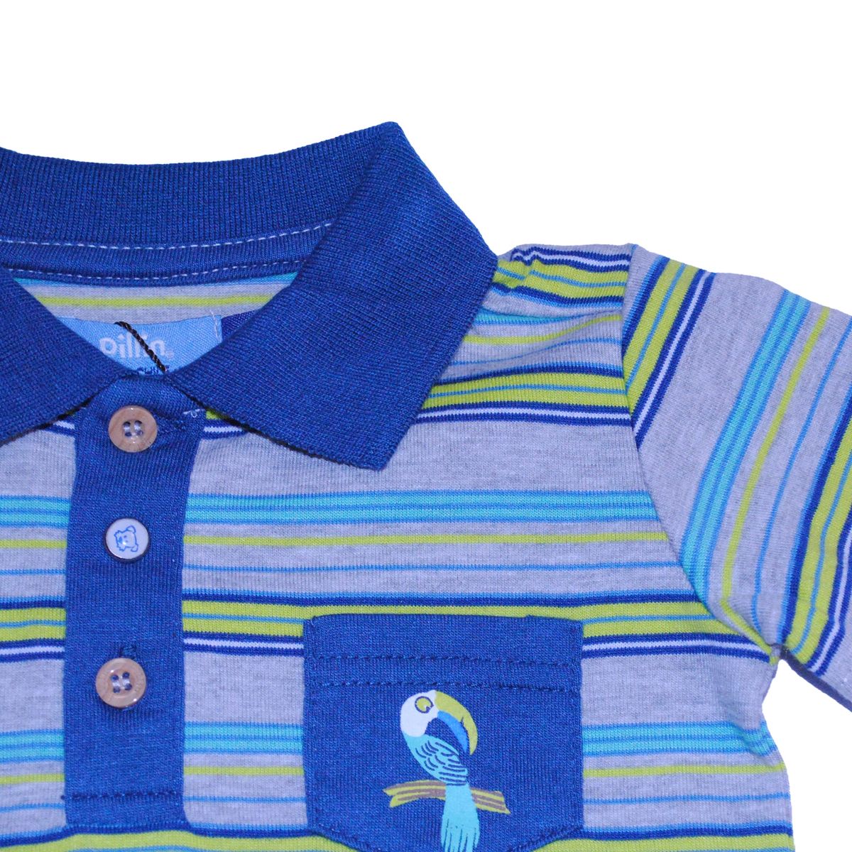 PILLIN - Polera Bebe Niño Gris claro Pillin PILLIN