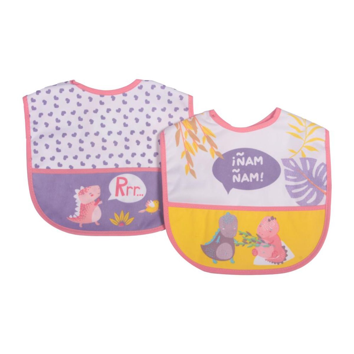 PILLIN - Set 2 Pzas Babero Bebe Niña Multicolor Pillín PILLIN