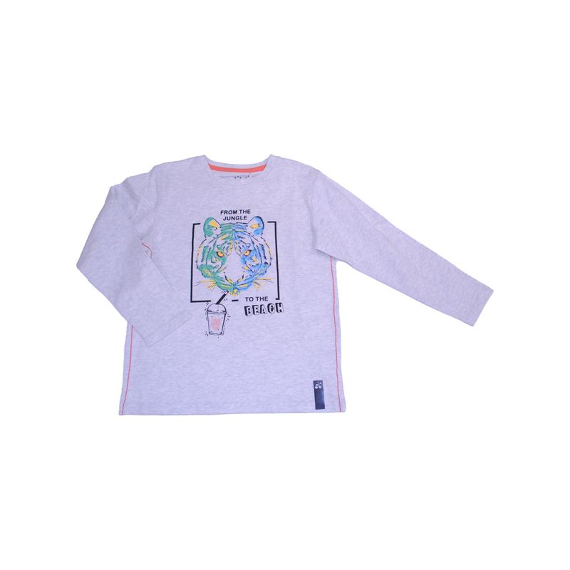 PILLIN - Polera Niño Gris Pillin PILLIN