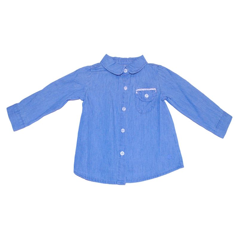 PILLIN - Camisa Bebe Niña Azul Pillin PILLIN