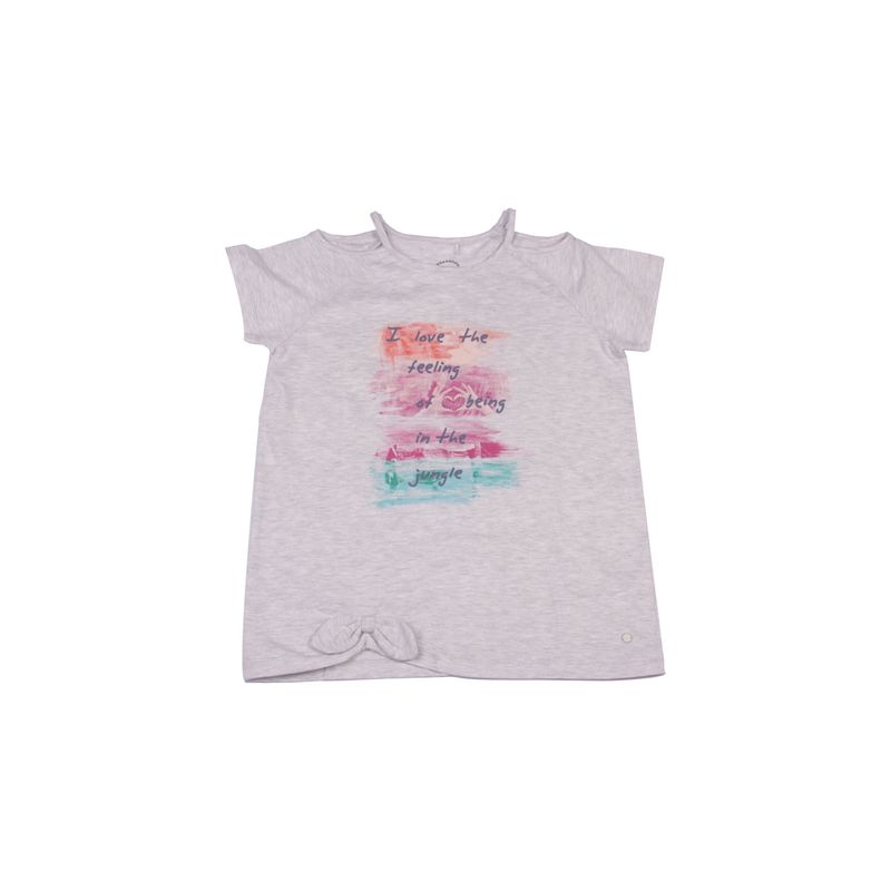 PILLIN - Polera Niña Gris claro Pillin PILLIN