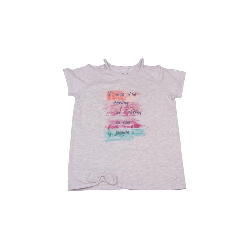 PILLIN - Polera Niña Gris claro Pillin PILLIN