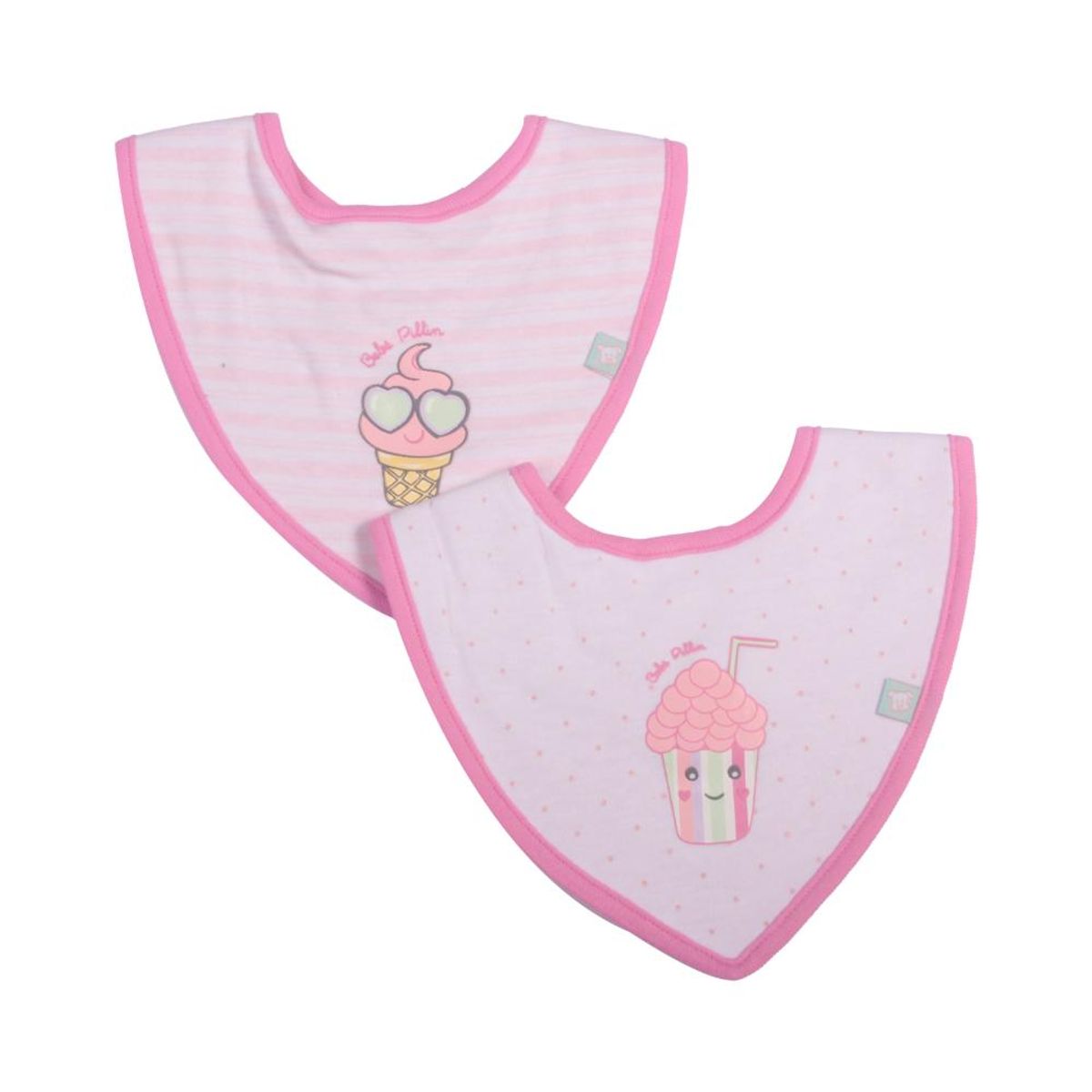 PILLIN - Set 2 Pzas Babero Niña Multicolor Pillín PILLIN