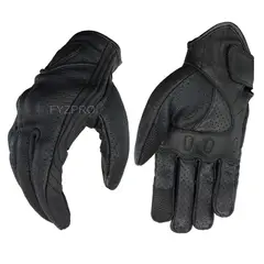 FYZPRO - GUANTE MOTO DE CUERO NEGRO PERFORADO GCP-3