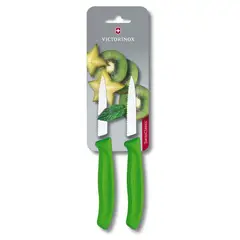 VICTORINOX - Cuchillo Verdura Swiss Classic dentado color Verde