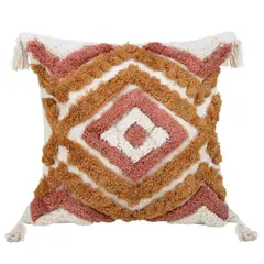 DEKOHOME - Cojín bordado Mod Hexagonal 45x45cm cierre invisible